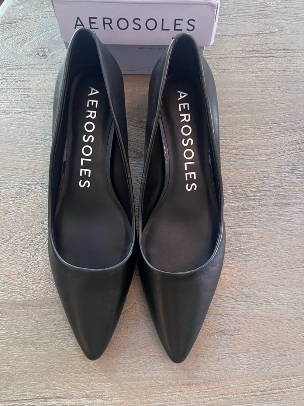 AEROSOLES Rana Kitten Heel Women's Pump Black NWOT - Picture 7 of 9